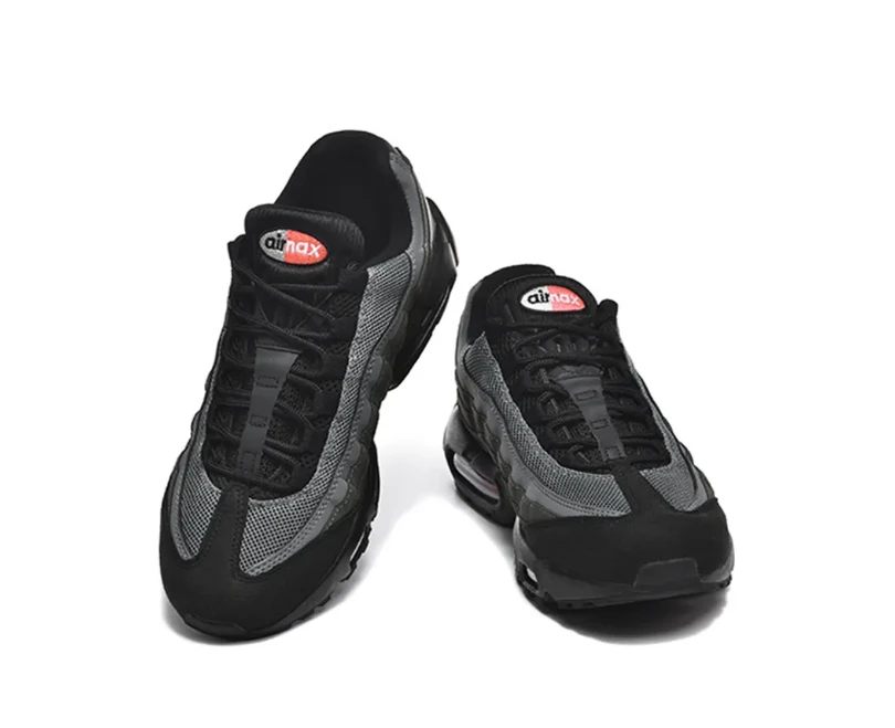 Air Max 95 Black Bright Crimson Shoes Sneakers by Air Jordan