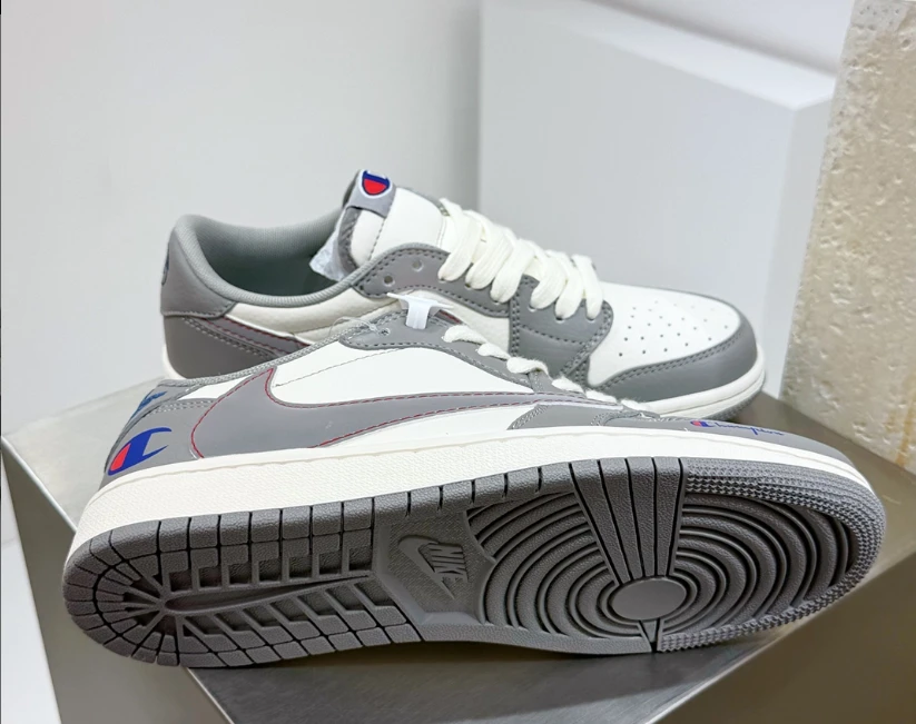Air Jordan 1 Low x Travis Scott x Champion Shoes Sneakers by Air Jordan