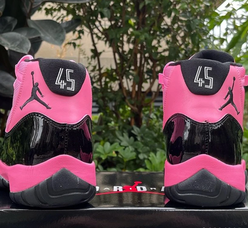 Air Jordan 11 Black Pink Shoes Sneakers by Air Jordan