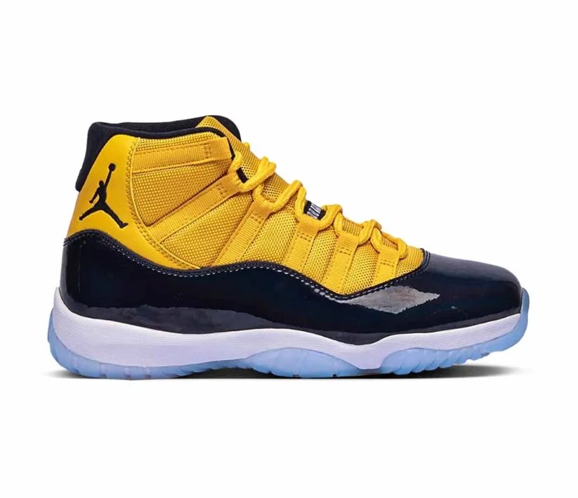 Air Jordan 11 Black Yellow Shoes Sneakers by Air Jordan