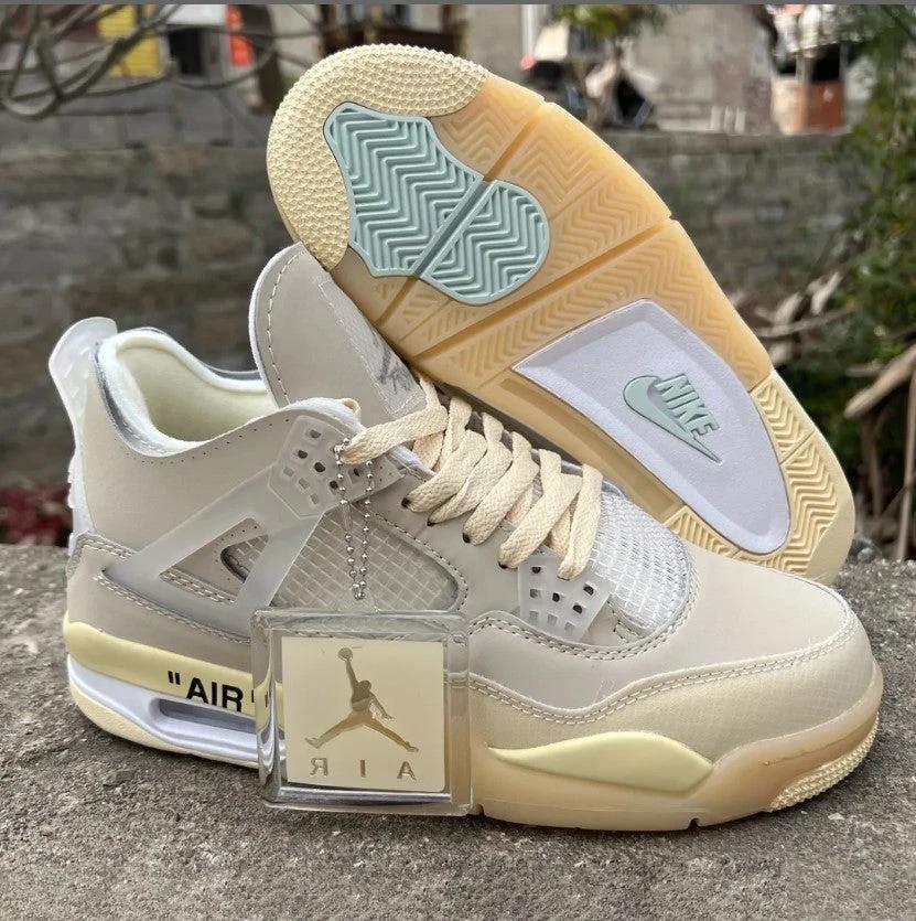Off-White x Air Jordan 4 Sail Shoes Sneakers by Air Jordan