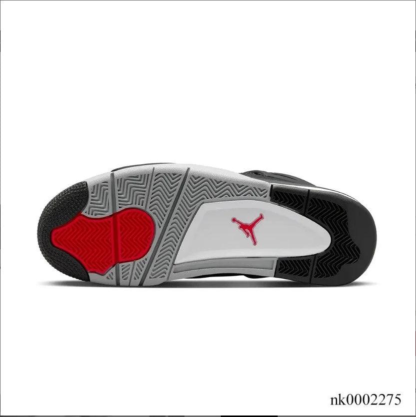 Air Jordan 4 Retro Black Canvas Shoes Sneakers by Air Jordan