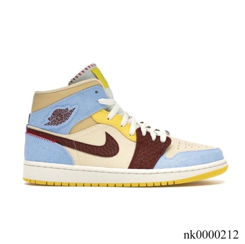 Air Jordan 1 Mid SE Fearless Maison Chateau Rouge Shoes Sneakers by Air Jordan