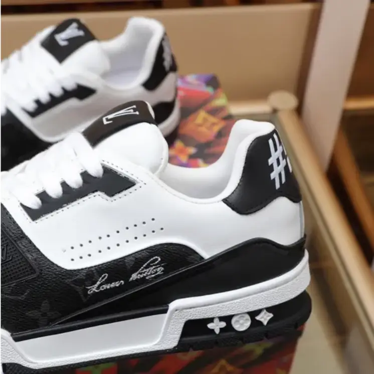LV Trainer 54 Black White Shoes Sneakers by Air Jordan