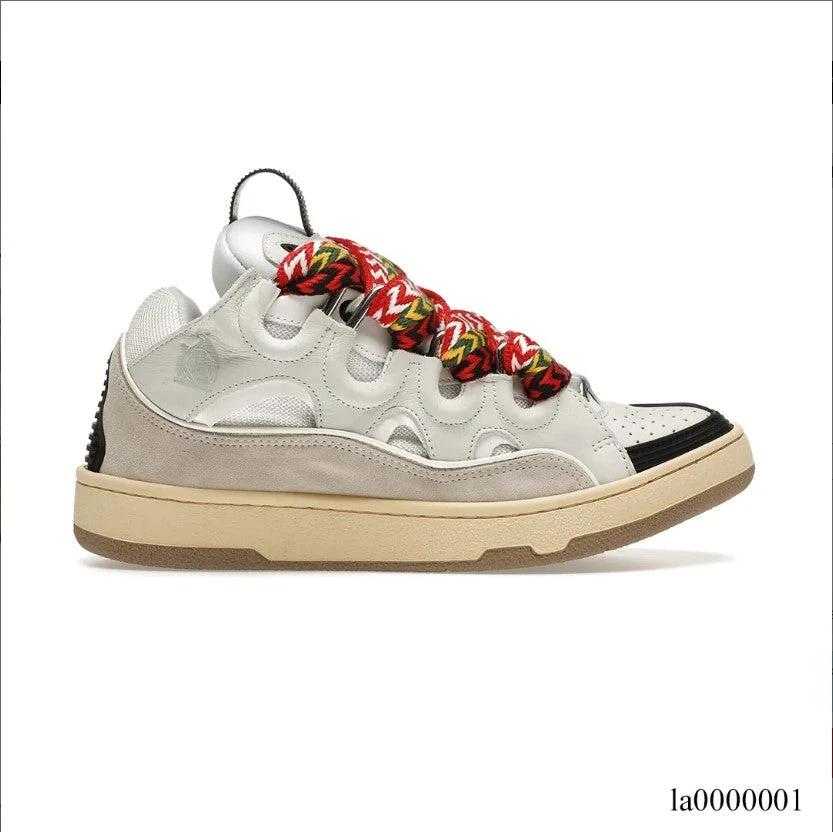 Lanvin Leather Curb White Ivory Shoes Sneakers by Air Jordan