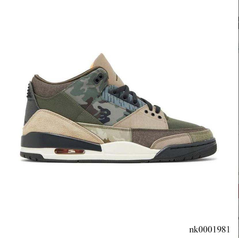 Air Jordan 3 Retro Patchwork Camo Shoes Sneakers by Air Jordan