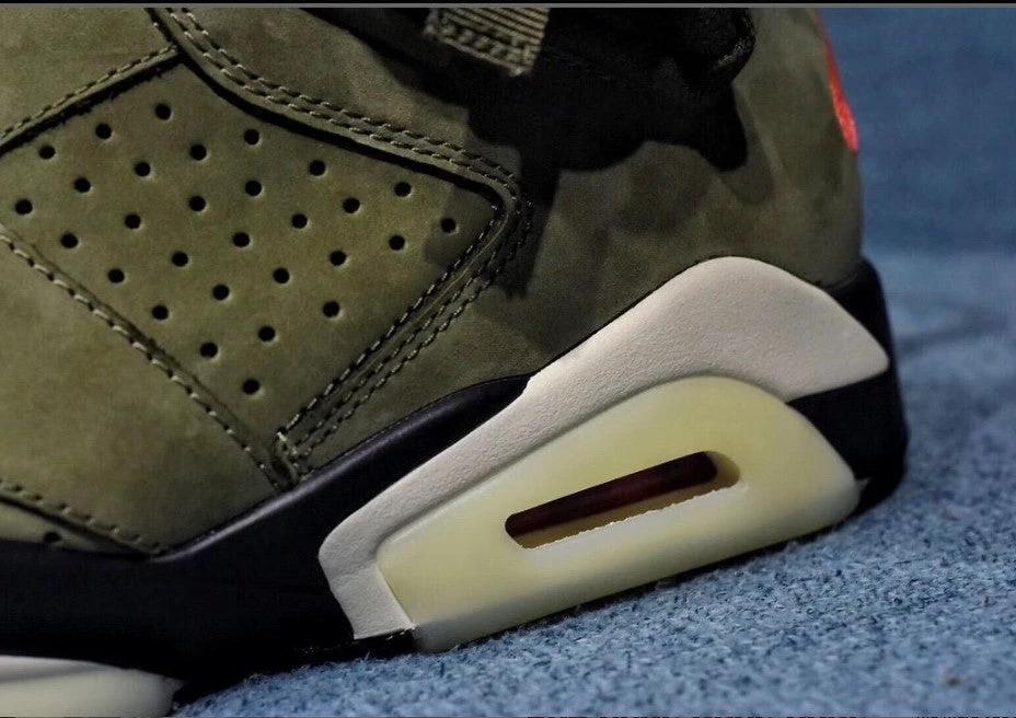Travis Scott x AJ 6 Olive Shoes Sneakers by Air Jordan