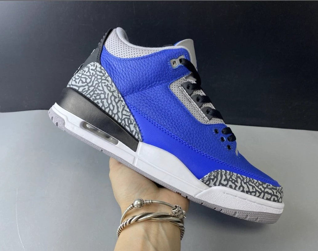 Air Jordan Jordan 3 Retro Varsity Royal Cement Shoes Sneakers by Air Jordan