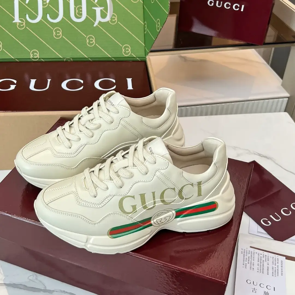 GG Rhyton Canvas Logo Shoes Sneakers by Air Jordan
