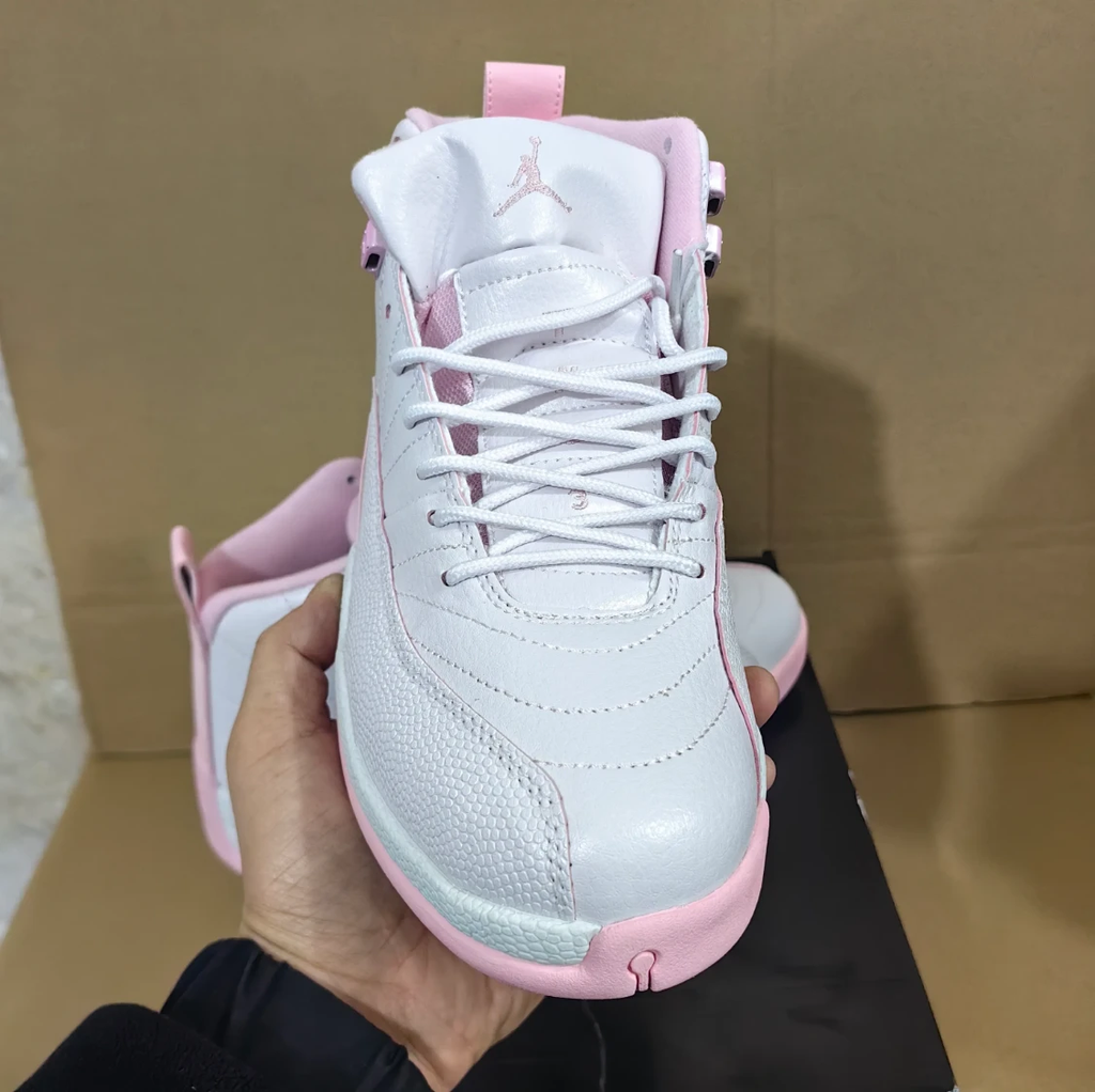 Air Jordan 12 White Pearl Pink Shoes Sneakers by Air Jordan