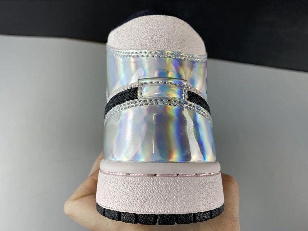 Air Jordan 1 Mid Dirty Powder Iridescent (W) Shoes Sneakers by Air Jordan