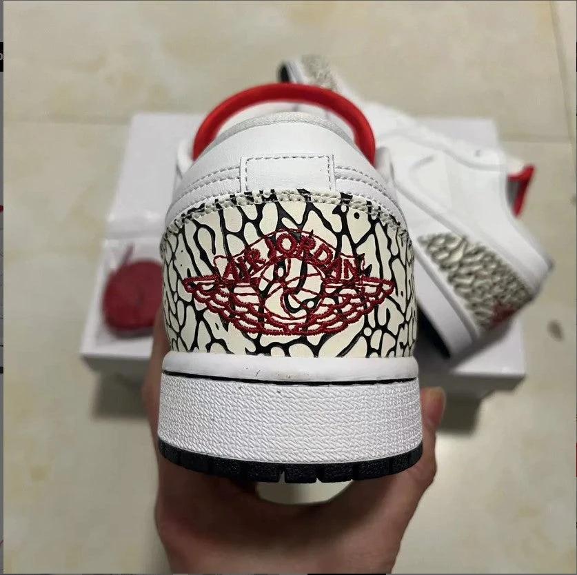 Air Jordan1 Phat Low Cement Grey Shoes Sneakers by Air Jordan