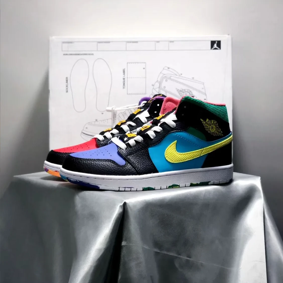 Air Jordan 1 Mid Six Championships Shoes Sneakers by Air Jordan