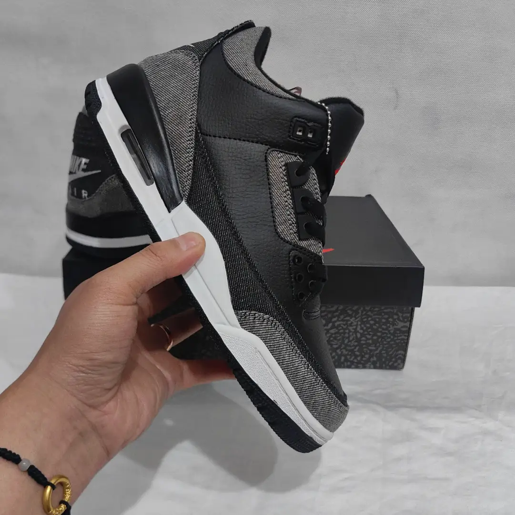 Levi’s x AJ 3 Black Denim Shoes Sneakers by Air Jordan