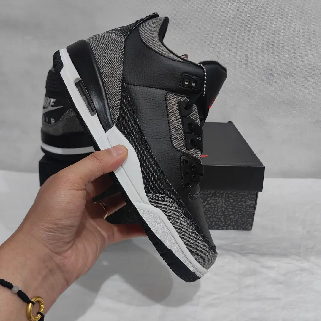 Levi’s x AJ 3 Black Denim Shoes Sneakers by Air Jordan