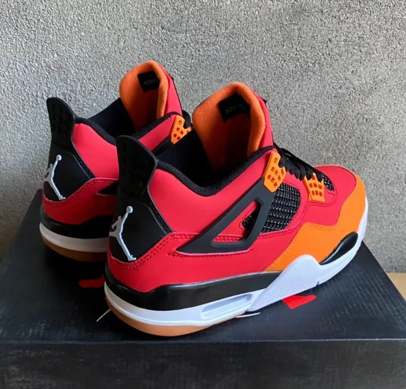Air Jordan 4 Fire Red Starfish Shoes Sneakers by Air Jordan