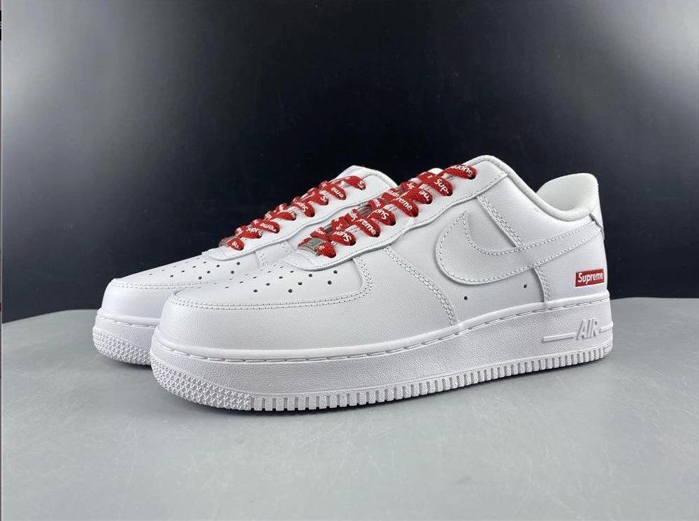 Air Force 1 Low Supreme White Shoes Sneakers by Air Jordan