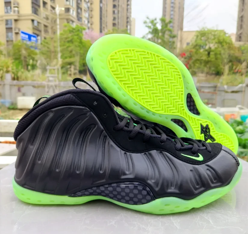 Air Foamposite One Black Volt Shoes Sneakers by Air Jordan