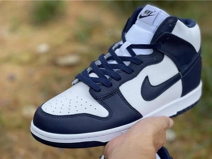 Dunk High Championship Navy Shoes Sneakers by Air Jordan