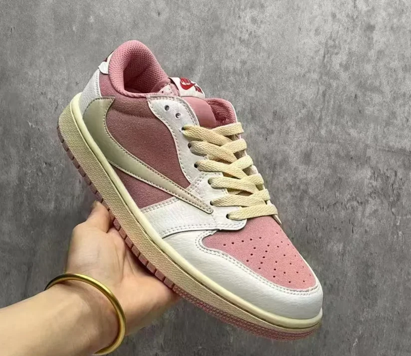 Travis Scott x Air Jordan 1 Low OG Shy Pink Shoes Sneakers by Air Jordan