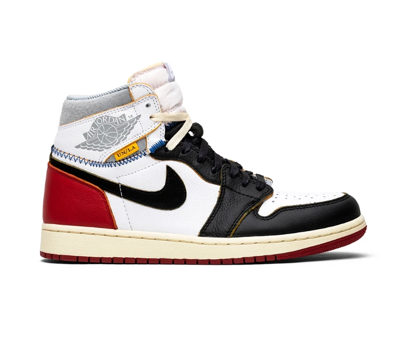 Air Jordan 1 Retro High Union LA Black Toe Shoes Sneakers by Air Jordan