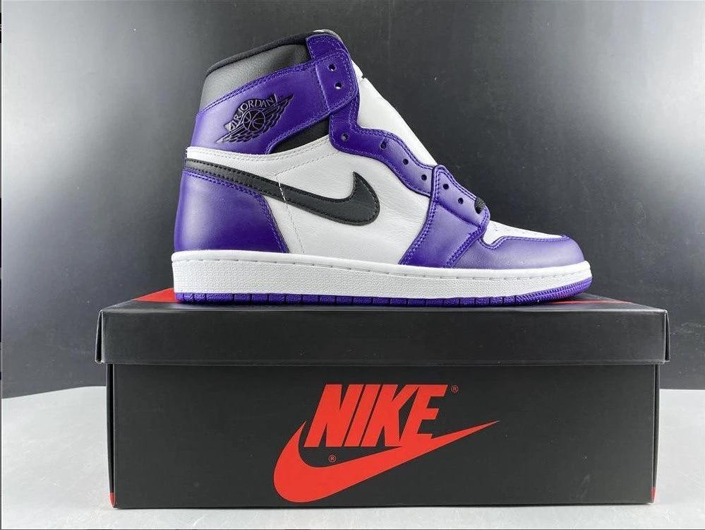 Air Jordan 1 Retro High Court Purple White Shoes Sneakers by Air Jordan