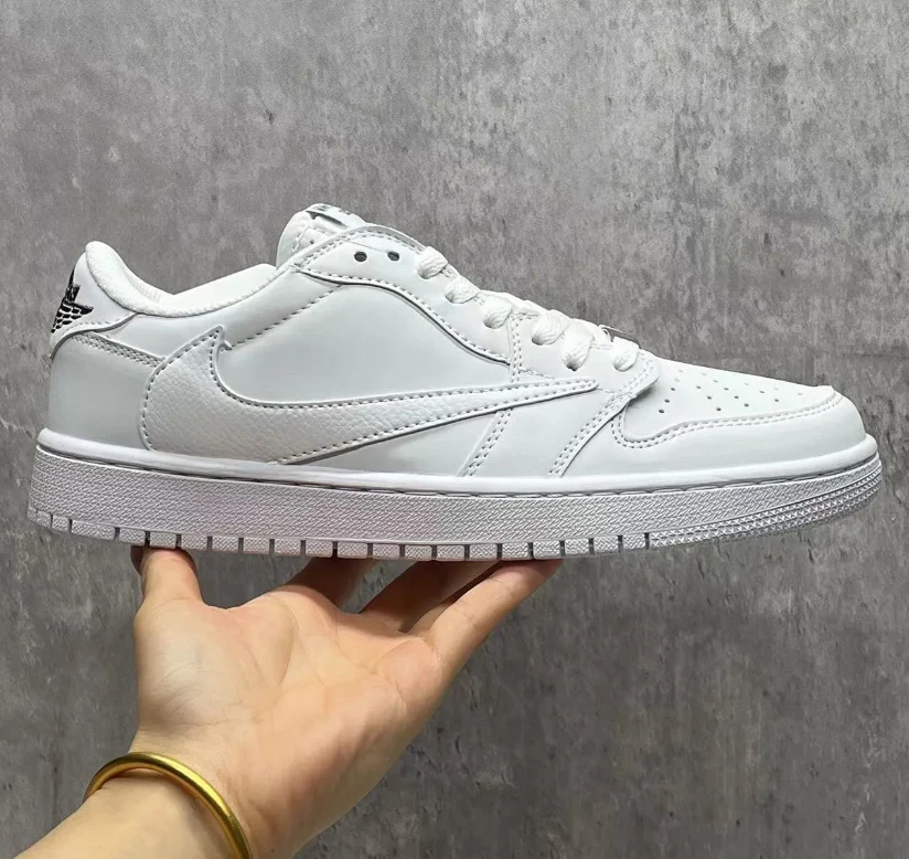 Travis Scott x AJ 1 Low White Party Shoes Sneakers by Air Jordan