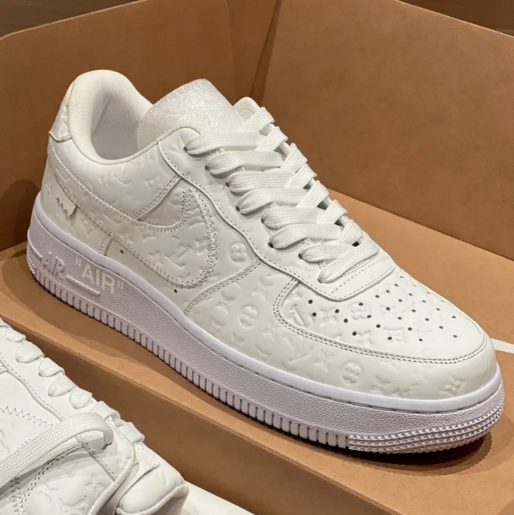 LV x Air Force 1 Virgil Abloh White Shoes Sneakers by Air Jordan