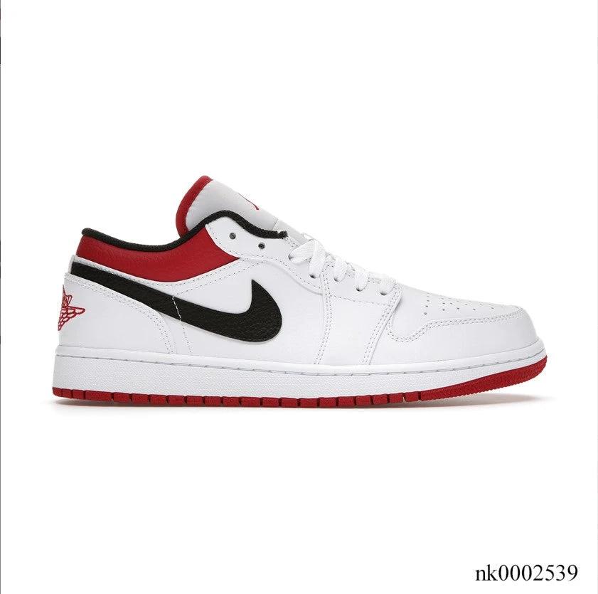 Air Jordan 1 Low White University Red Black Shoes Sneakers by Air Jordan