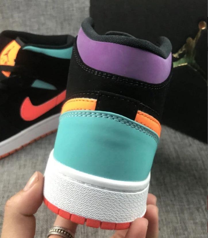 Air Jordan 1 Mid Multi-Color Shoes Sneakers by Air Jordan