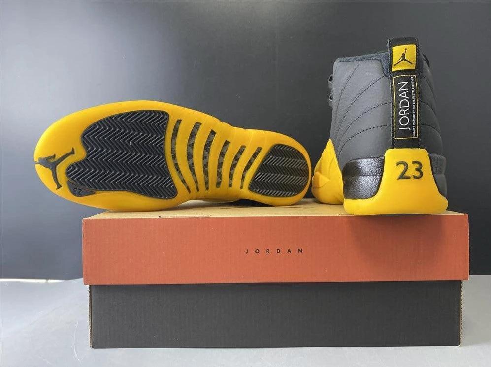 Air Jordan 12 Retro Black University Gold Shoes Sneakers by Air Jordan