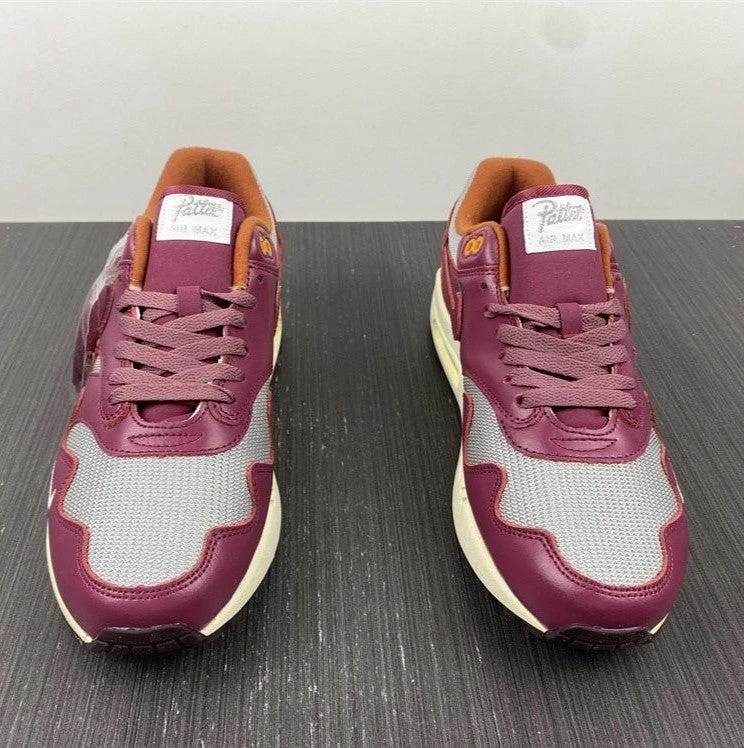 Patta x Air Max 1 Rush Maroon Shoes Sneakers by Air Jordan