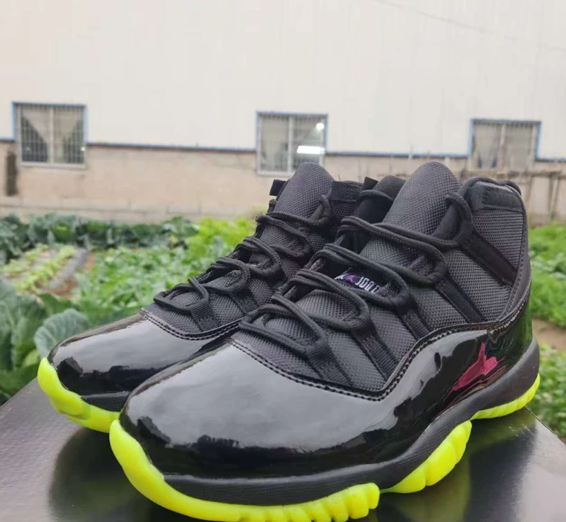 Air Jordan 11 BlackBarely Volt Shoes Sneakers by Air Jordan