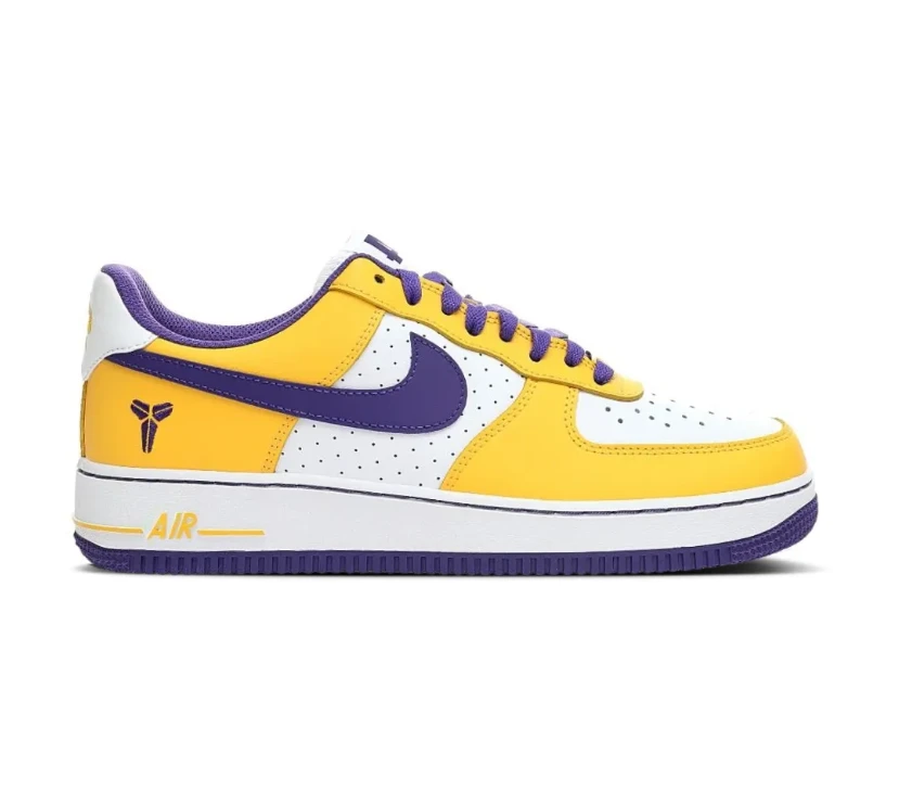 Kobe Bryant x AF 1 Low White Purple Yellow Shoes Sneaker by Air Jordan