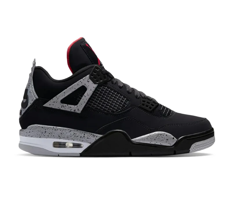 Air Jordan 4 Black Cement Shoes Sneakers by Air Jordan
