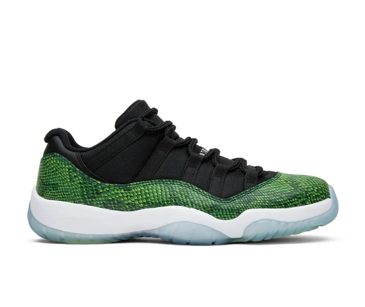 AJ 11 Low Green Snakeskin Shoes Sneakers by Air Jordan
