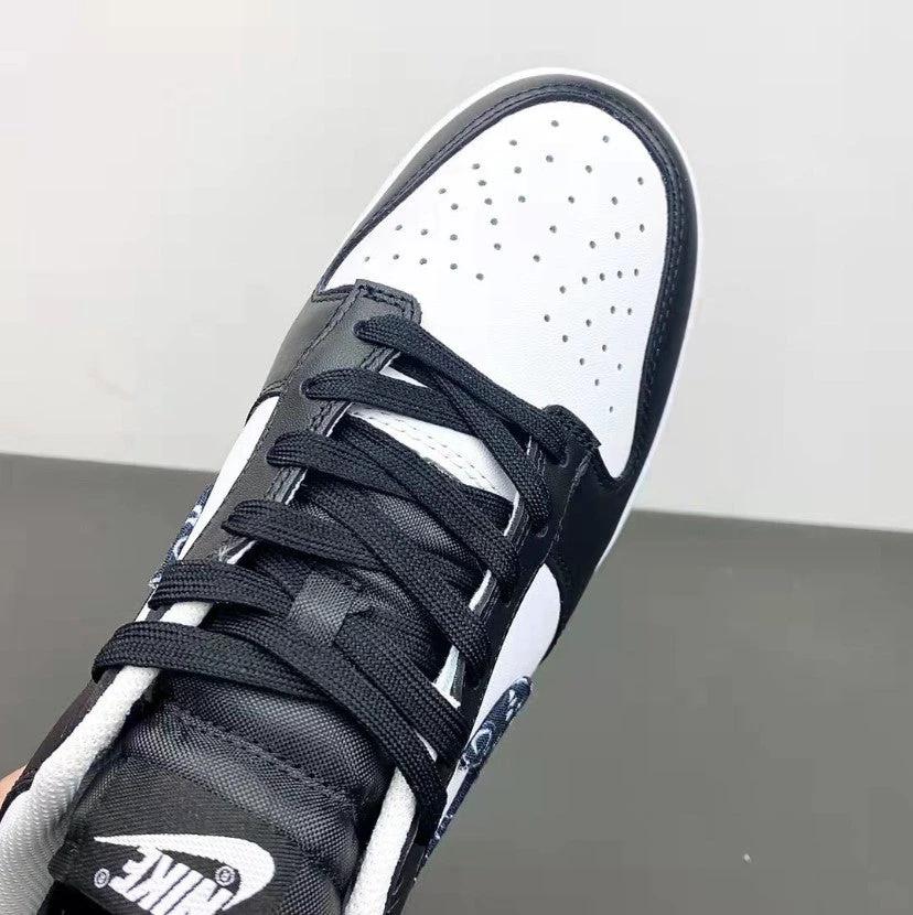 Dunk Low Black Paisley Shoes Sneakers by Air Jordan