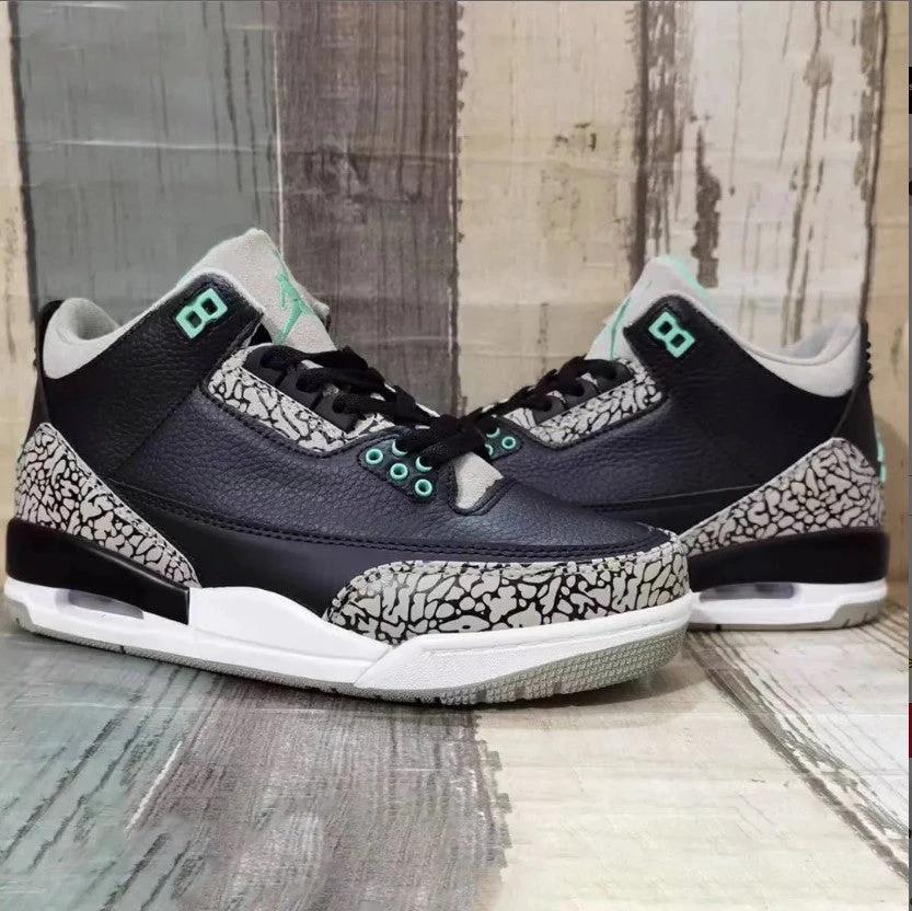 Air Jordan 3 Green Glow Shoes Sneakers by Air Jordan