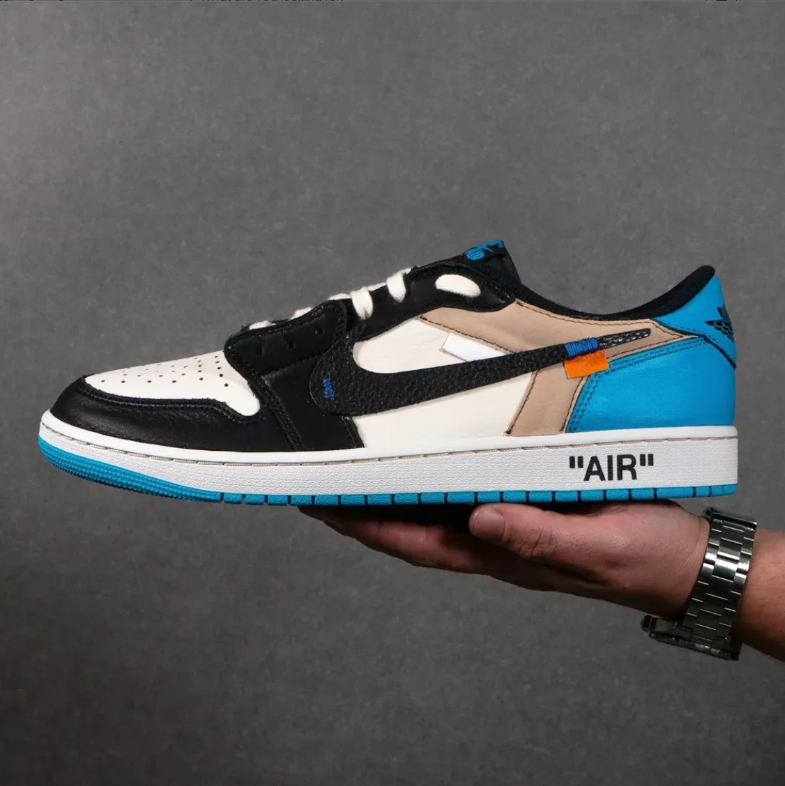 OW x Air Jordan 1 Low OG UNC Shoes Sneakers by Air Jordan