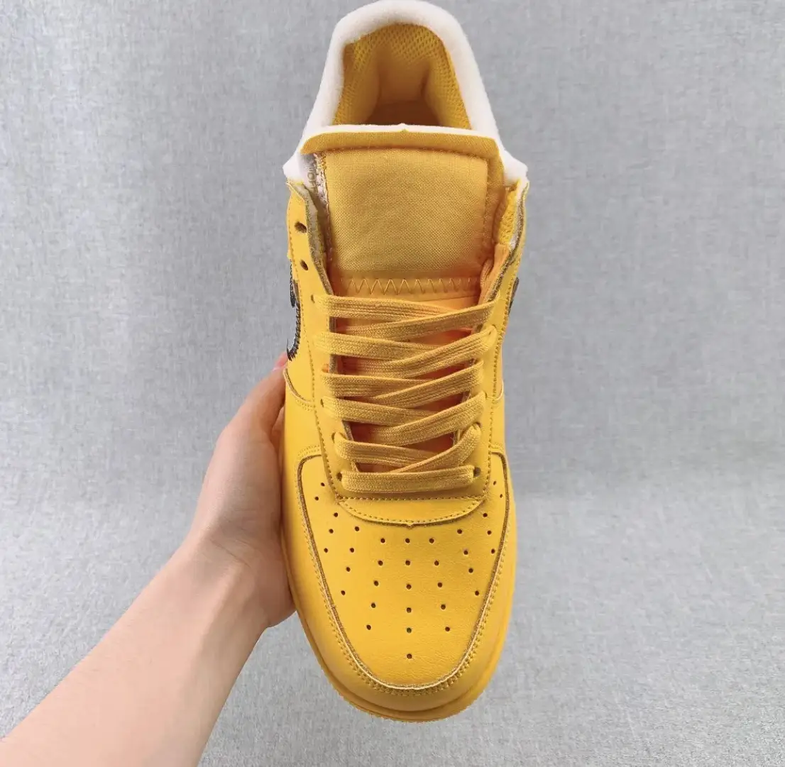 Air Force 1 Low OW ICA University Gold Shoes Sneakers by Air Jordan