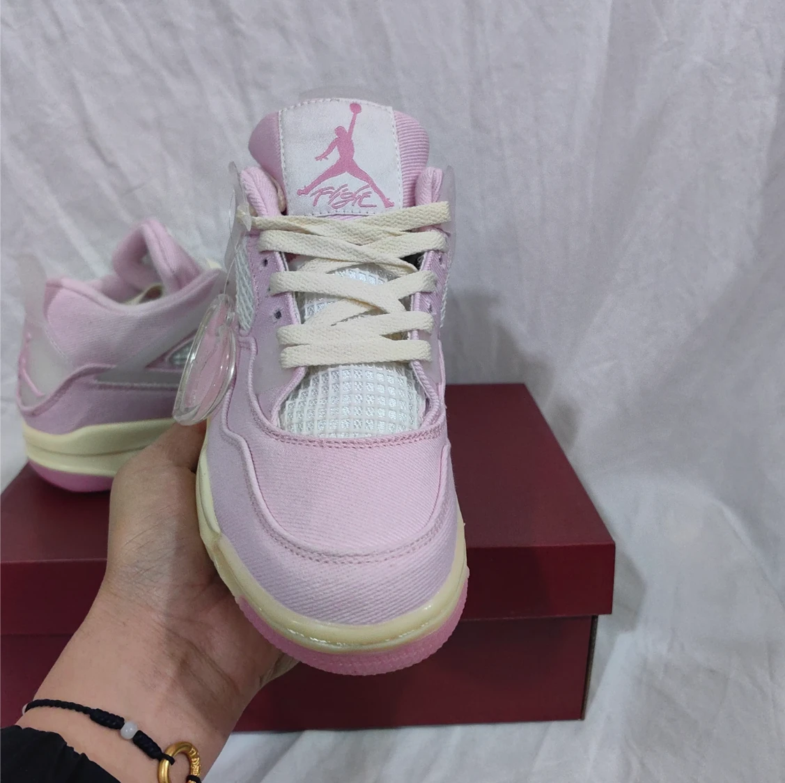 Air Jordan 4 Denim Iced Carmine Shoes Sneakers by Air Jordan