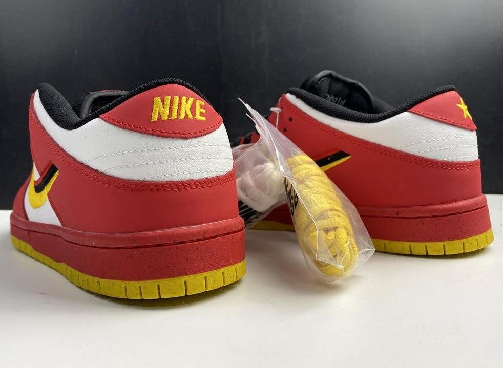 SB Dunk Low White Red Yellow Shoes Sneakers by Air Jordan