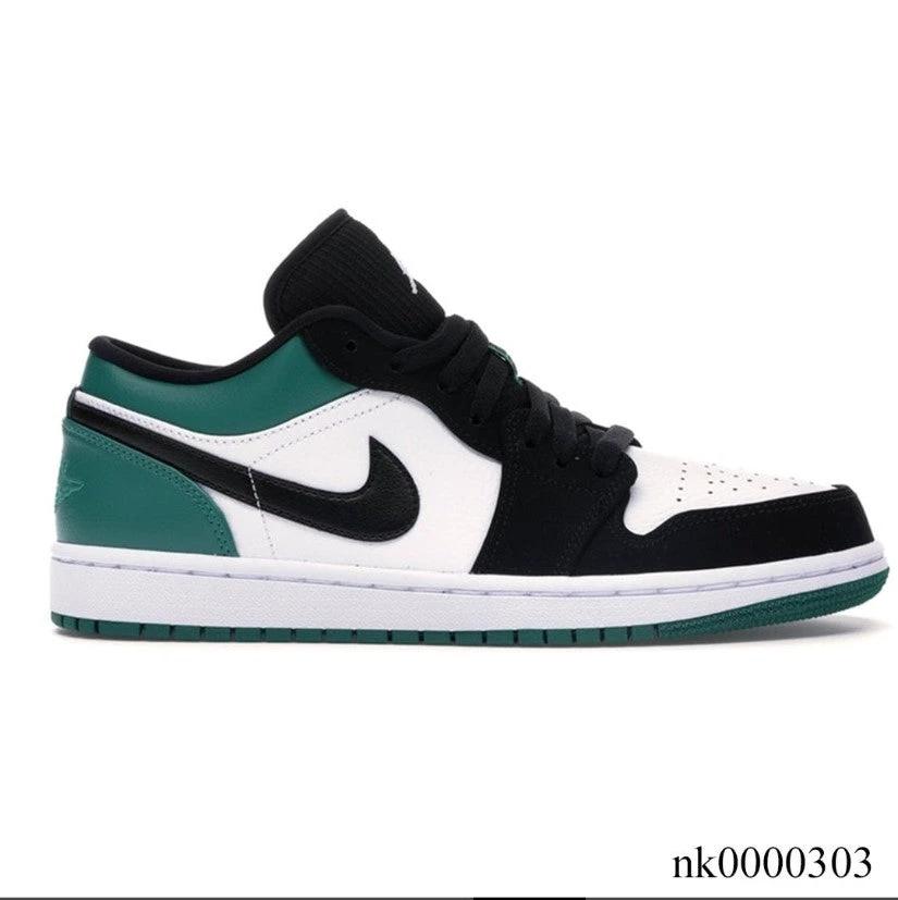 Air Jordan 1 Low White Black Mystic Green Shoes Sneakers by Air Jordan
