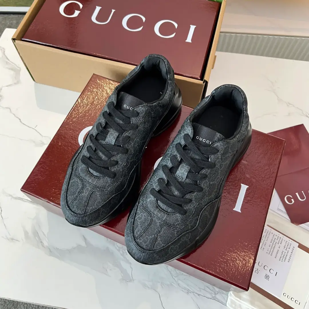 GG Rhyton Canvas ‘Black’ Shoes Sneakers by Air Jordan