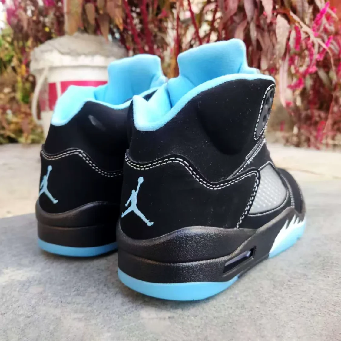 Air Jordan 5 Black University Blue Shoes Sneakers by Air Jordan