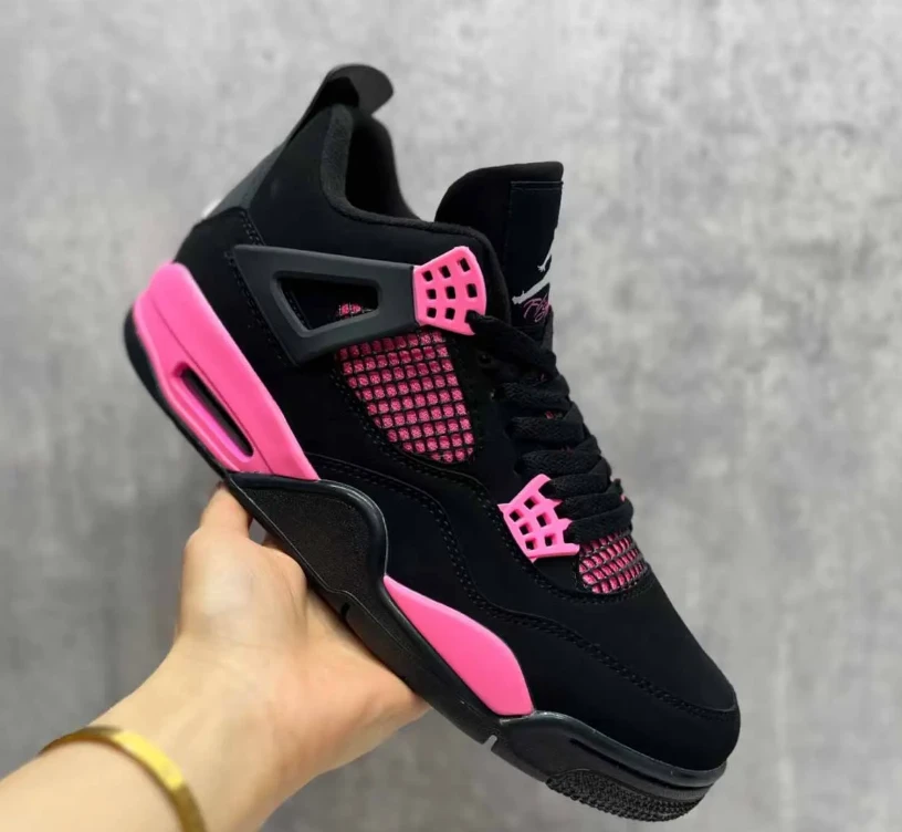 Air Jordan 4 Pink Thunder Shoes Sneakers by Air Jordan