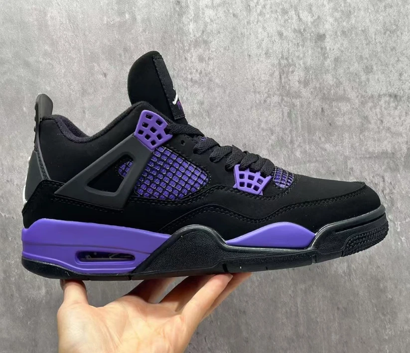 Air Jordan 4 Purple Thunder Shoes Sneakers by Air Jordan