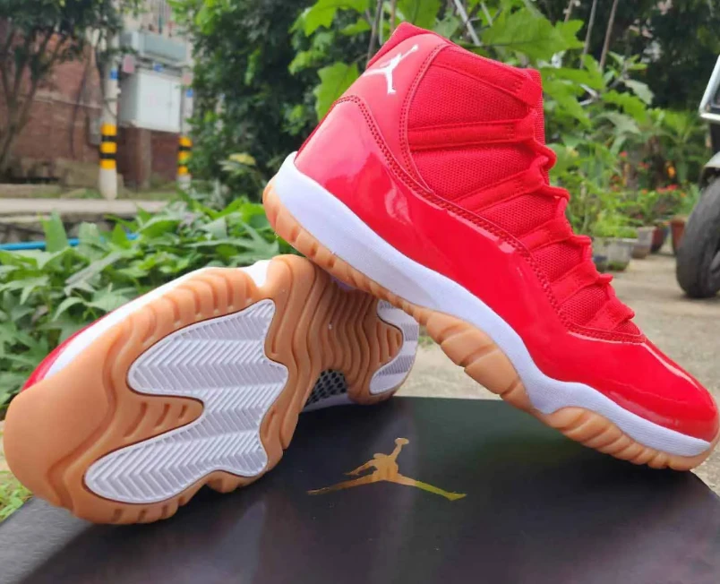 Air Jordan 11 Red Gum Shoes Sneakers by Air Jordan