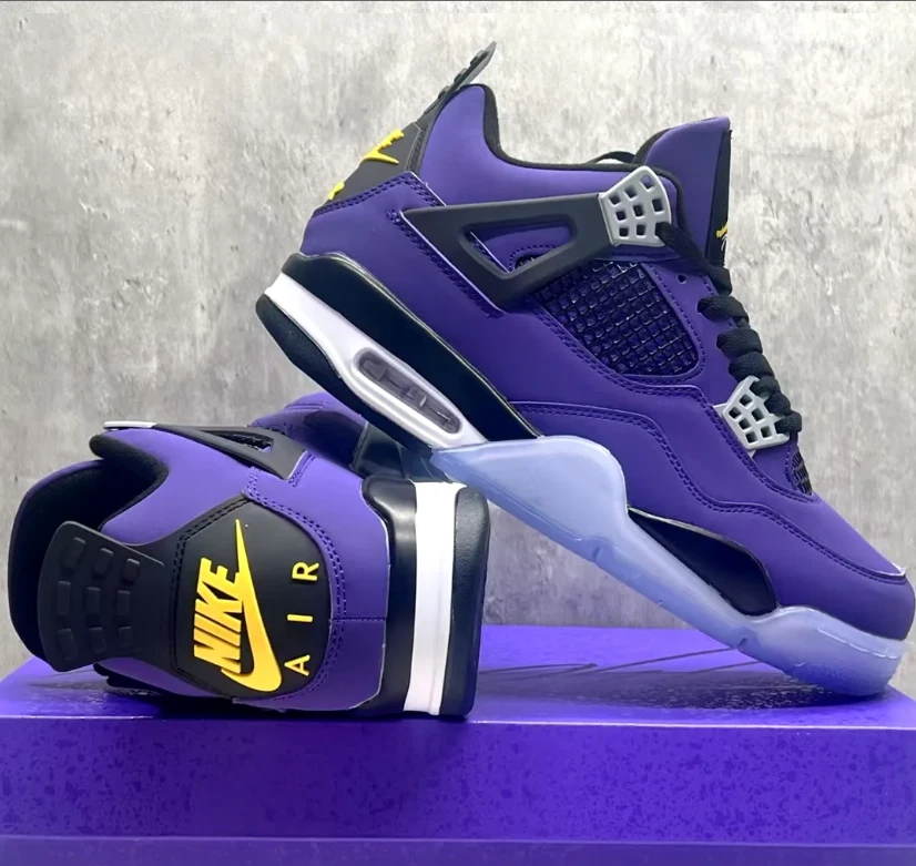 Air Jordan 4 Lakers Shoes Sneakers by Air Jordan