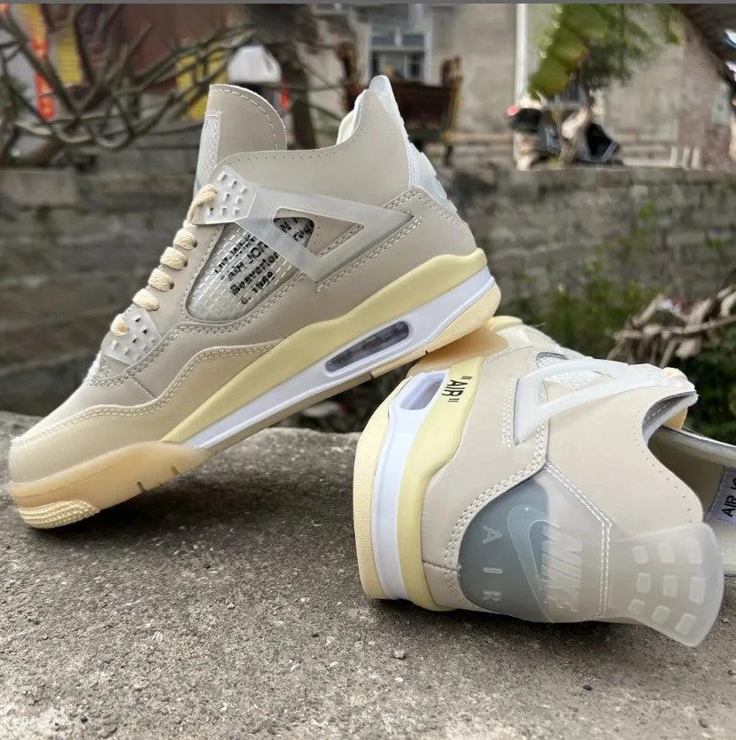 Off-White x Air Jordan 4 Sail Shoes Sneakers by Air Jordan